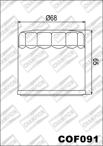 Cof091 oil filter champion - filter,