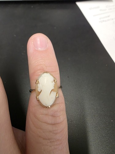Vintage 9ct cameo ring - vintage,