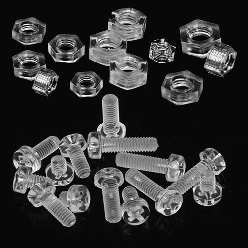 Acrylic plastic nuts bolts - plastic,