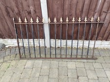 Vintage, salvaged, heavy duty, iron fence