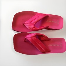Hot Pink Y2K Wedge Sandals