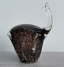 LARGE HEAVY MURANO GLASS ELEPHANT