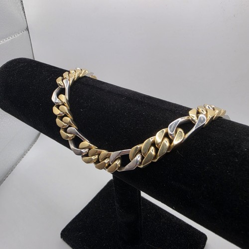 Solid 9ct two tone - two, curb