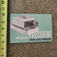 ARGUS PRESIDENT COLOR SLIDE PROJECTOR RARE OLD VINTAGE MANUAL 6