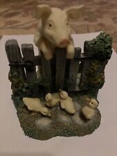 The Leonardo Collection Countryside Friends 1997 Pig and Ducks Figurine Ornament