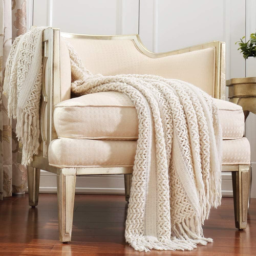 Farmhouse knit throw blanket - throw,