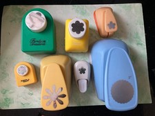 Job lot x 7 flower floral card craft punches - ek success etc medium large