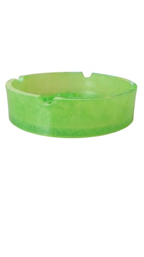 Green resin handmade - green, ashtray