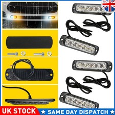 4x 12V 24V 6 LED Amber Strobe