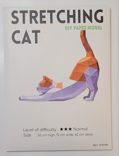 Stretching cat diy paper - stretching,