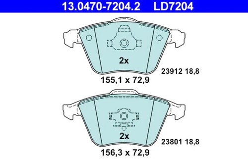 Disc ceramic brake pad set - ceramic,