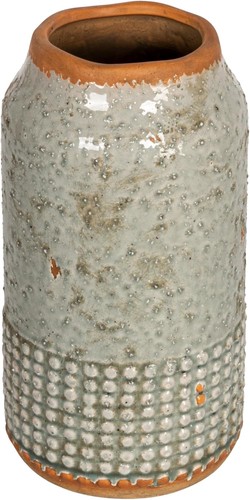 Round terra cotta hobnail - round,