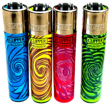 4 x Clipper Lighters SWIRLS