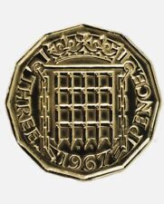 1967 Queen Elizabeth II Threepence Brass 3D Uk Old Coin Quick Delivery