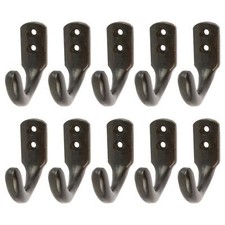 10x Single Coat Hook Cast Iron