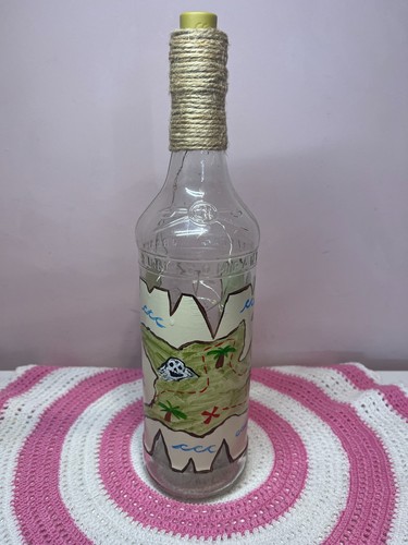 Hand painted bottle light - painted,
