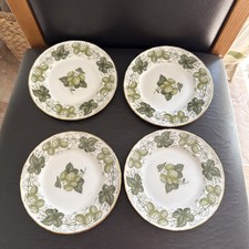Royal Worcester Hop Mathon Pattern plate set of  4 Plates 15cm diameter