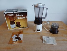 Moulinex Mixer Blender 2 with Coffee Mill Attachment, Model 531, Working, Boxed
