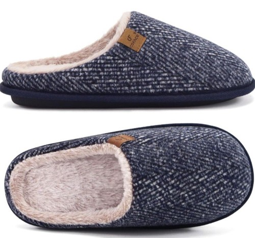 Flano plaid memory foam mule - plaid,
