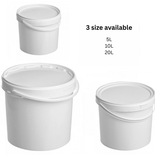 20l white plastic bucket - 9l,