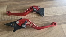 Motorbike Brake and Clutch Levers Pair Anodised Adjustable Aluminium