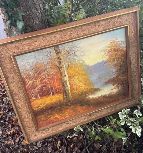 Framed original trees woodland - original,