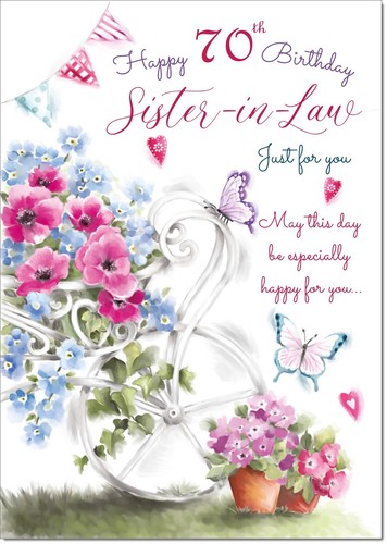Doodlecards sister law 70th - doodlecards, sister-in-law