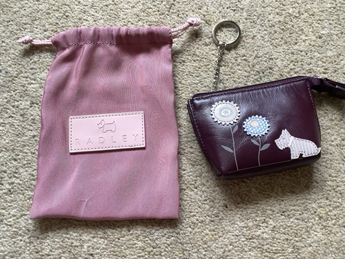Plum burgundy radley zip - burgundy, coin