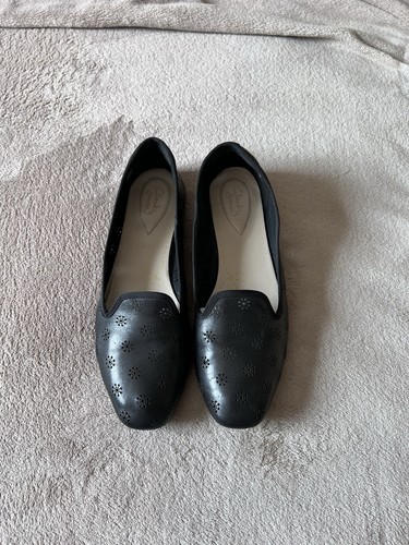 Clarks black leather - black, somerset
