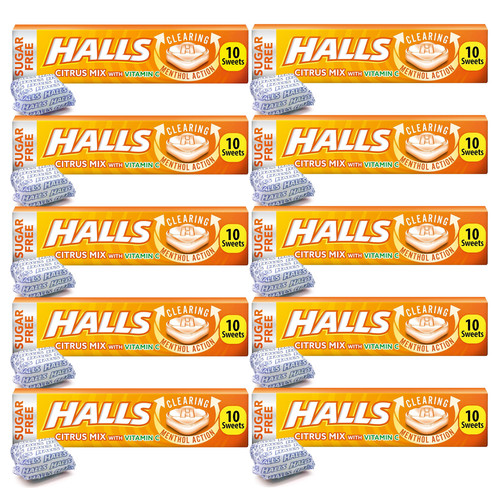 Halls assorted citrus sugar - halls,