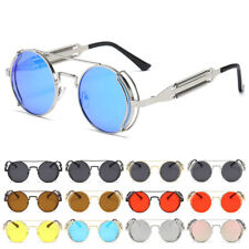 Retro Metal Round Steampunk Sunglasses John Lennon Vintage Style Hippie Glasses