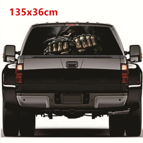 Car rear window sticker grim - car,