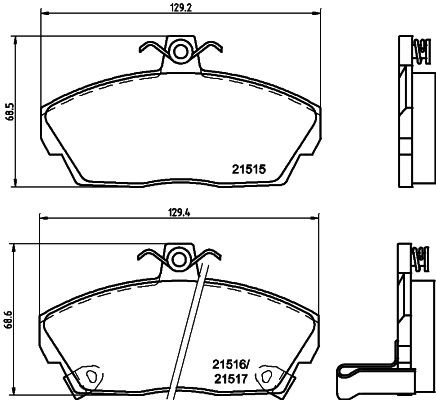 Don front brake pad set - brake, fits