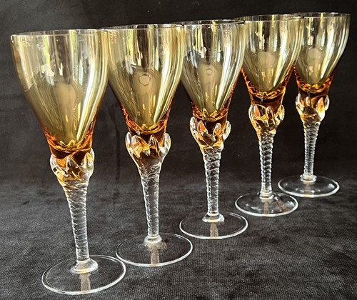 Amber twisted stemmed - twisted,