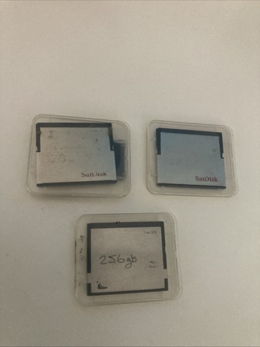 Three sandisk fast cards - cards,