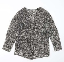 Matalan Womens Black V-Neck Polyester Blend Cardigan Size S