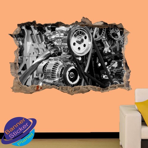Powerful car engine - machine, 3d
