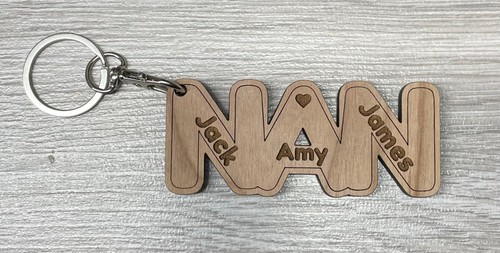 Personalised nan keyring - personalised,