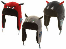 Boys Fleece Trapper Hat Novelty Face Ears Warm Winter Outdoors Hat With Earflaps