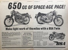 Bsa a65ss a65l a65t - a65t, 1966