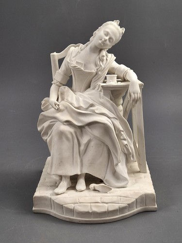 Old paris parian figure la - paris, of