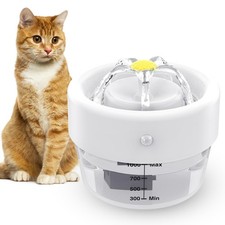 Jewyow Wireless Cat Water Fountain, Ultra Silent Fountain Drinking, RRP £28
