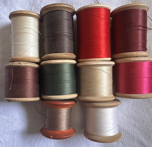 Vintage large wooden cotton - large,