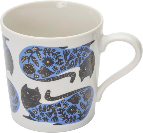 Mino ware large cat pattern - ware,