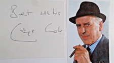 GEORGE COLE AUTOGRAPH MOUNTED
