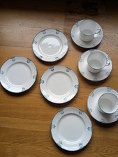 Wellington China Tea Set c.1906–24 – 3 Cups 3 Saucers 4 Plates Vintage