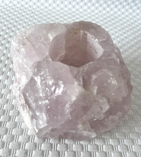 Rose quartz tealight candle - quartz,