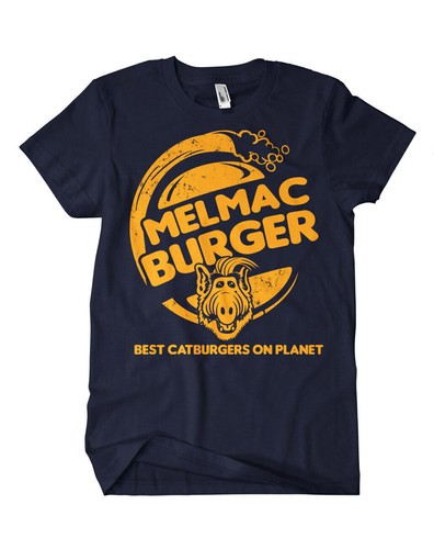 Melmac burger shirt navy - t-shirt,