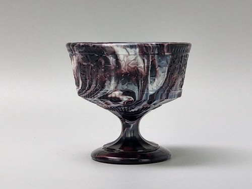 Floral purple slag glass - floral,