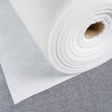 Iron On Fusible White Fleece Wadding Batting Bag Making Bulk 90cm Wide 100gsm